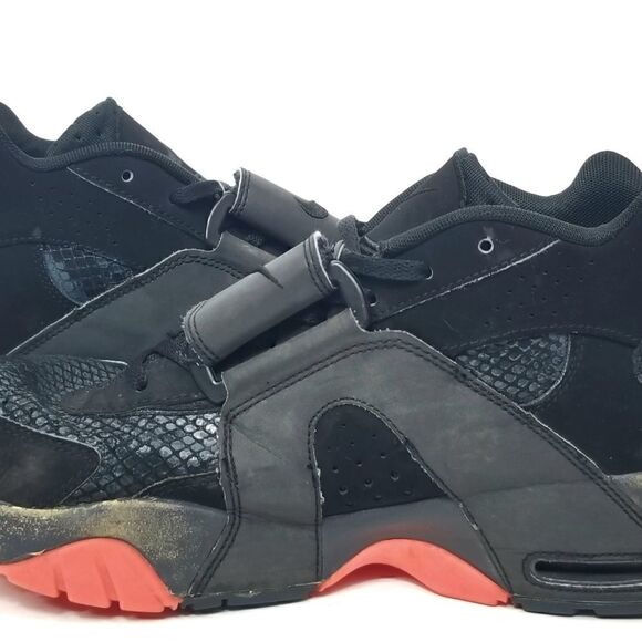 NIKE AIR VEER "Premium" Black Anthracite Atomic Red Sneakers Trainers Size 10.5 - Picture 9 of 11